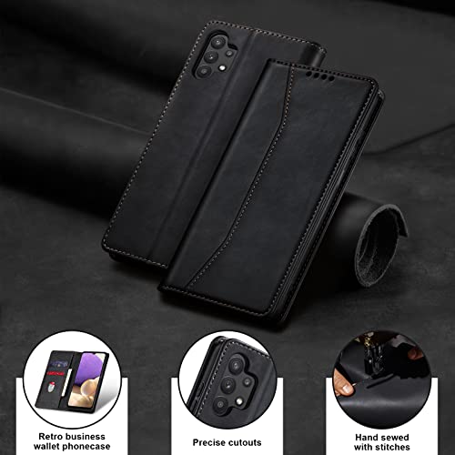Image of Jasonyu Flip Wallet Case for Samsung Galaxy A32 5G,Black