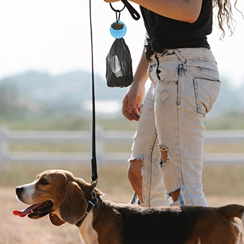 Image of 2 Colors Dog Poop Bag Holder, Waste Bag Dispenser with Carabiner Clip, Hands Free Poop Bag Carrier for Leash, Pet Waste Bag Holder for Dog Walking Accessory (Black)