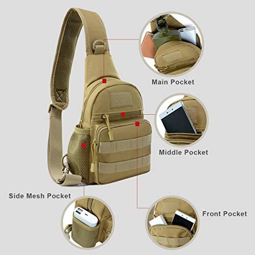 Mochila táctica cruzada BraveHawk OUTDOORS ligera miniatura 3