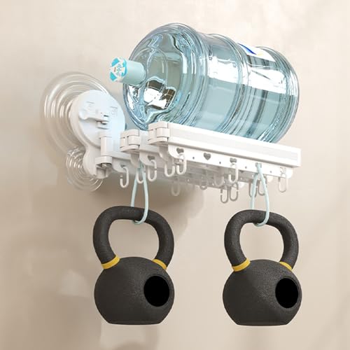 Barra Cortina Ducha Plegable Esquina Sin Taladro con Ventosa, Cortina de Ducha Impermeable Antimoho para Baño RV Camper, Tejido de Poliéster Tipo Gofre, Secadora Plegable(Blanco,95 cm/37.4 in)