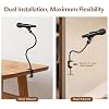 BILIONE 2 In 1 Gooseneck Mic Stand with Phone Clip, 13 Inch Flexible Mic Arm Desk Mount for Podium, Lecture, Podcast, Studio, Microphone Holder Compatible with Shure SM58, Beta 58A, Samson Q2U #5