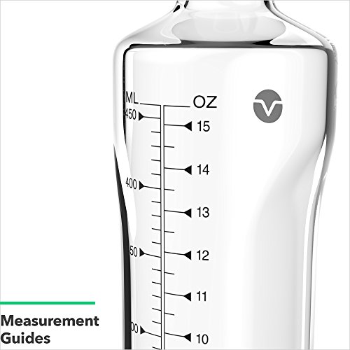 Vremi 17 oz Olive Oil and Vinegar Dispenser Set - Clear Glass Cruet Bottles for Cooking with No Drip Double Pourer Spout Stoppers and Stainless Steel Holder Stand - Kitchen Dispensing Cruets - Black