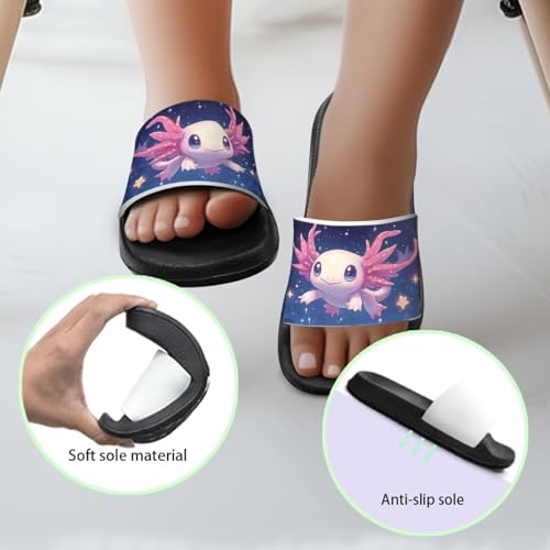 Kids Slide Sandals Axolotl Non-Slip Girls Boys Slides for Beach Pool3