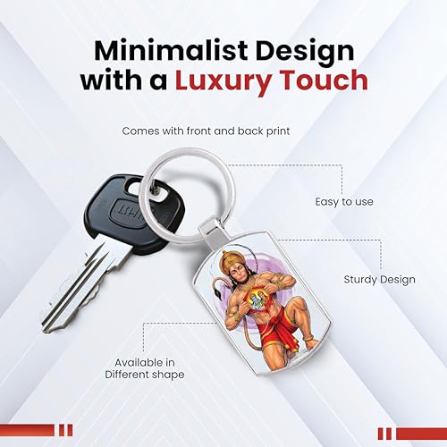 Image of Stylish Metal Keychains with Permanent Glossy Print - Inspirational Quotes & Spiritual Designs - Perfect Key chains for loved ones, Personal Use, Gifts & Return Gifts