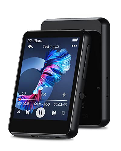 32Gb Mp3 Player With Bluetooth 5.0, Full Touch Screen Mp3 And Mp4 Player, Kids Mp3 Player Portable Speakers Music Player Support Fm Radio Recording Max Support Tf Card 128Gb(Black) #TOP11