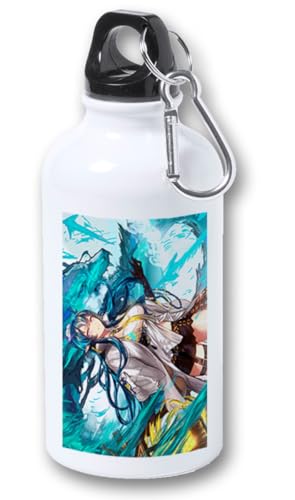MERCHANDMANIA Bidón 400ml metálico videojuego mmo rpg arknights personaje ling dragon para viaje y deporte