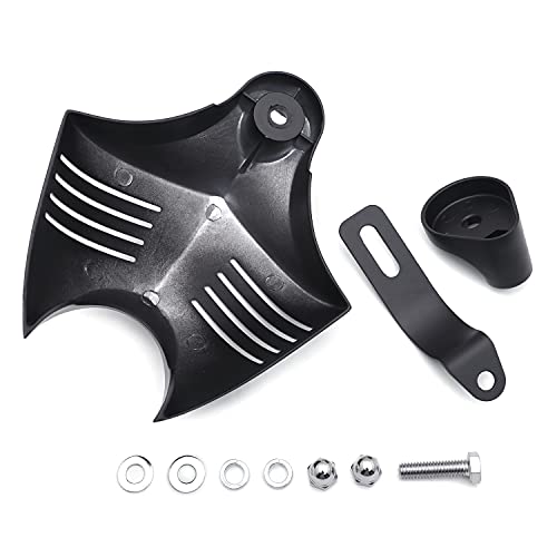 Httmt Mt246-001-Bk Black Horn Cover Compatible With Big Twins V-Rods Stock Cowbell Horns 1992-2020 #TOP2