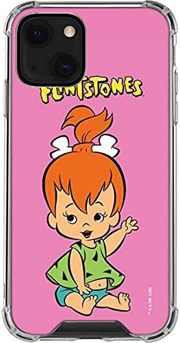Skinit Clear Phone Case Compatible with iPhone 13 - Officially Licensed The Flinstones Pebbles Flintstone Design