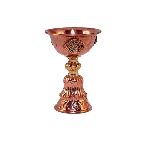 The Highest Buddha Highest Buddha Copper Tibetan Butter Lamp 10 Cm