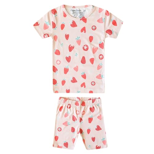 Copper Pearl 2 Piece Short Sleeve Pajamas Strawberry