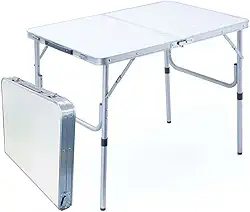 Mesa Dobravel Portatil, Escrivaninha Dobravel Maleta para Camping Cozinha Estudo（90×60×70CM）