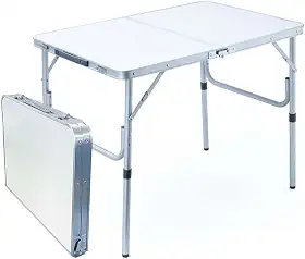Mesa Dobravel Portatil, Escrivaninha Dobravel Maleta para Camping Cozinha Estudo（90×60×70CM）