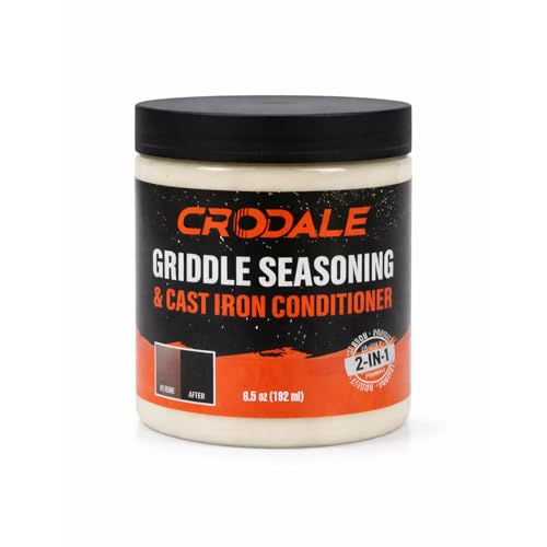 CRODALE BRANDS Blackstone Griddle Seasoning Kit - Premium 2-in-1 Blackstone Griddle Seasoning and Conditioner - Blackstone Restoration Kit - Blackstone Griddle Accessories - 6.5oz