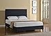 Home Life Cloth Black Linen 47" Tall Headboard Platform Bed with Slats Queen - Complete Bed 5 Year Warranty Included