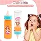 DIELIANHUA Puppenzubehör, 4 Stück Magische Flasche mit 2 Stück Puppenschnuller, Magie Puppenzubehör, Puppenflasche mit Milch, Puppe Zubehör, Geschenk für Kinder ab 3 Jahre