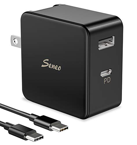 iPhone 12 USB C Charger, Seneo 65W PD Charger [GaN] Fast Charging Adapter, 4.9ft Cable, 2 Port Wall Charger for MacBook Pro/Air, iPhone 12 Pro Max Mini, iPad Pro,Galaxy S20,Nintendo Switch, etc