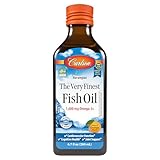 Carlson - The Very Finest Fish Oil, 1600 mg Omega-3s, Liquid Fish Oil Supplement, Norwegian Fish Oil, Wild-Caught, Sustainably Sourced Fish Oil Liquid, Orange, 6.7 Fl Oz