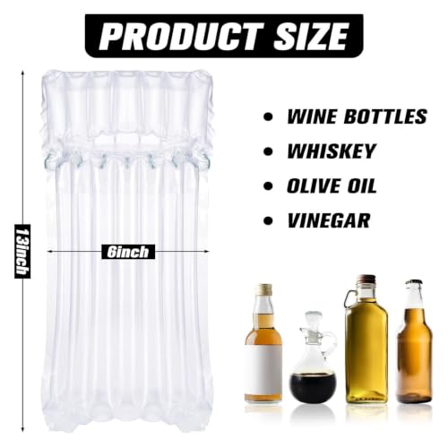 Funda de columna de aire inflable con bomba para máxima protección de botellas 4