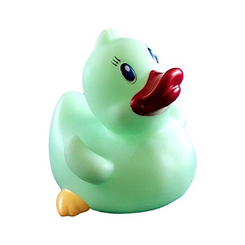 3' Glow in The Dark Rubber Duck [Sealed Hole, Floats Upright] - Baby Safe Bathtub Bathing Toy