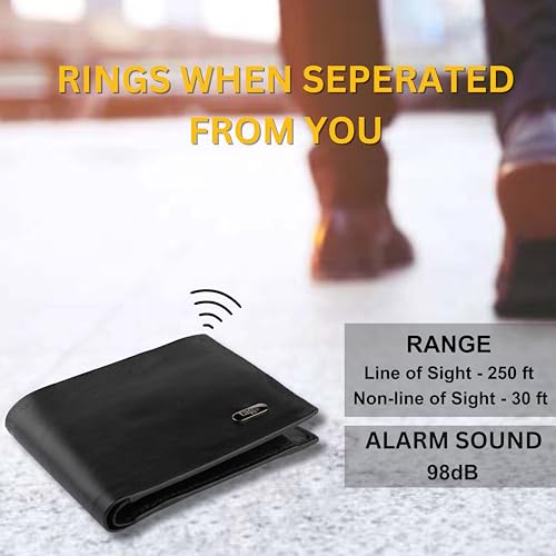 tag8 Dolphin Smart Wallet For Men - RFID Blocking Anti-Lost Wallet for Men, Minimalist Slim Leather Wallet with Bluetooth Tracker to Secure Your Card & Cash, Works with Android & iOS - Classic Black4