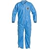 DuPont ProShield 10 PB120S Disposable Protective Coverall with Serged Seams, Open Cuff and Ankles, Blue, Large (Pack of 25)