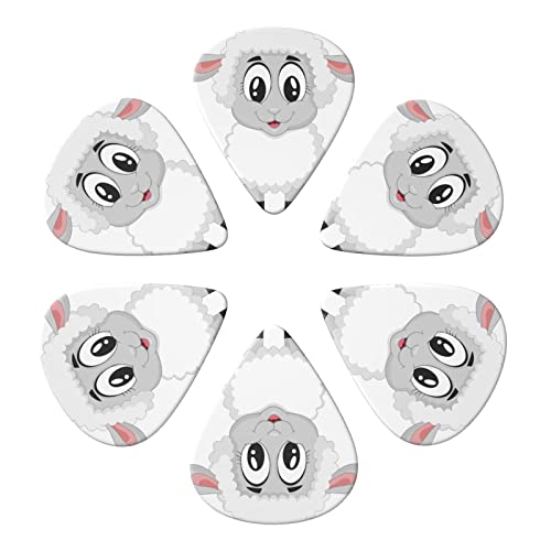 Lamb Lot de 6 médiators pour guitare acoustique, guitare électrique, basse, ukulélé – fins, moyens et épais. - Les Beatles, Paul McCartney, John Lennon, RIngo Starr, George Harrison Lamb Lot de 6 médiators pour guitare acoustique, guitare électrique, basse, ukulélé – fins, moyens et épais. – Image 5