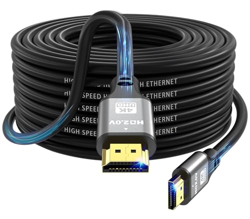 jojobnj 4K HDMI Kabel 15m, High Speed HDMI 2.0 Kabel 4K@60Hz 18Gbps, Ultra HD, Ethernet Audio Return, Video 4K, 1080p, 3D, Arc, HDR Kompatibel mit Xbox, PS5/PS4, HDTV, Laptop ect