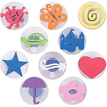 READY 2 LEARN Giant Stampers - Imaginative Play - Set 1 - Set of 10 - Easy to Hold Foam Stamps for Kids - Arts and Crafts Stamps for Displays, Posters, Signs and DIY Projects