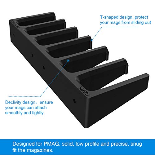 Solid ABS 6X Standard PMAG Wall Mount, Mag Holder, Home Magazine Storage Rack, 1 Pack - Thumbnail 6