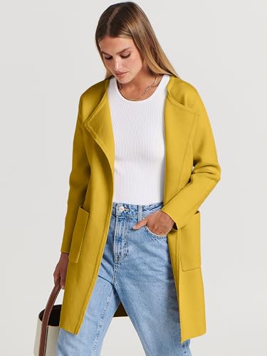 Image of ANRABESS Womens Cardigan Sweater Open Front Knit Long Coatigan Dressy Casual Jacket Coat 2026 Fall Outfits Classy Clothes