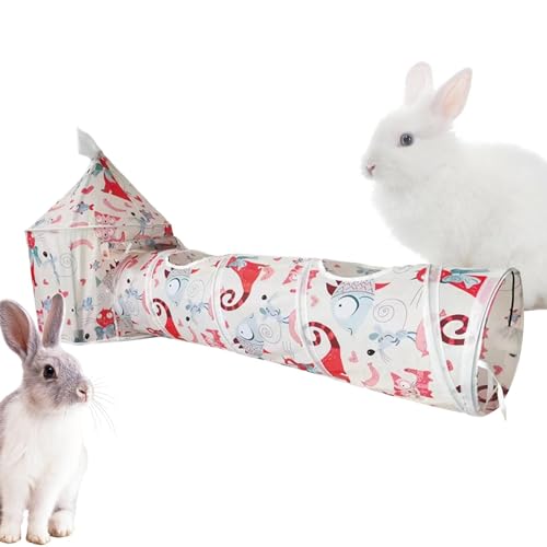 Samuliy Túnel de juego para gatos | Túnel plegable interactivo para tienda de campaña de conejo, caseta portátil para interiores y exteriores, tubos de tienda de campaña para gatos, tienda de campaña