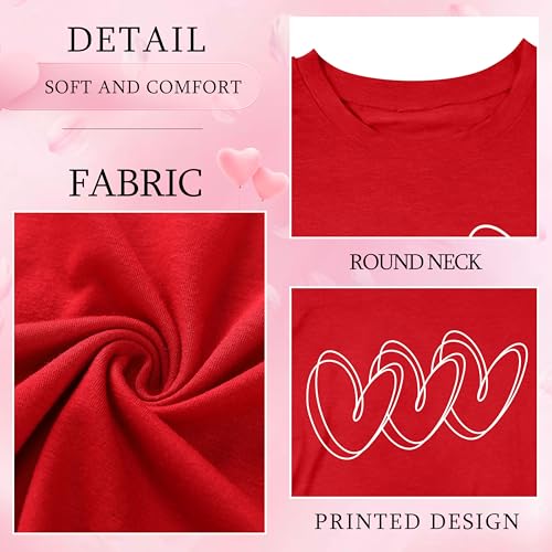 Image of Ithalt Kids Valentine Shirt Girls Valentines Shirts Cute Heart Graphic Long Sleeve Tee Tops 4-14y