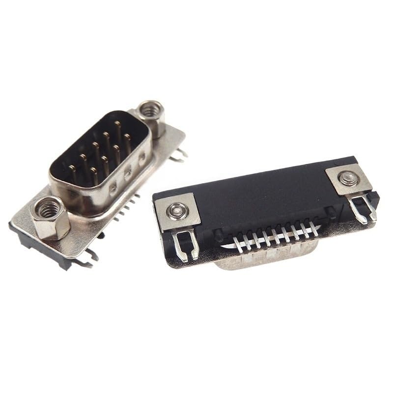 Image of 1-5PCS DB9 Data Cable Connector Angle 90 Plug PCB Angle Connector RS232 9pin Port Socket Female Male D Type Adapter(5PCS)