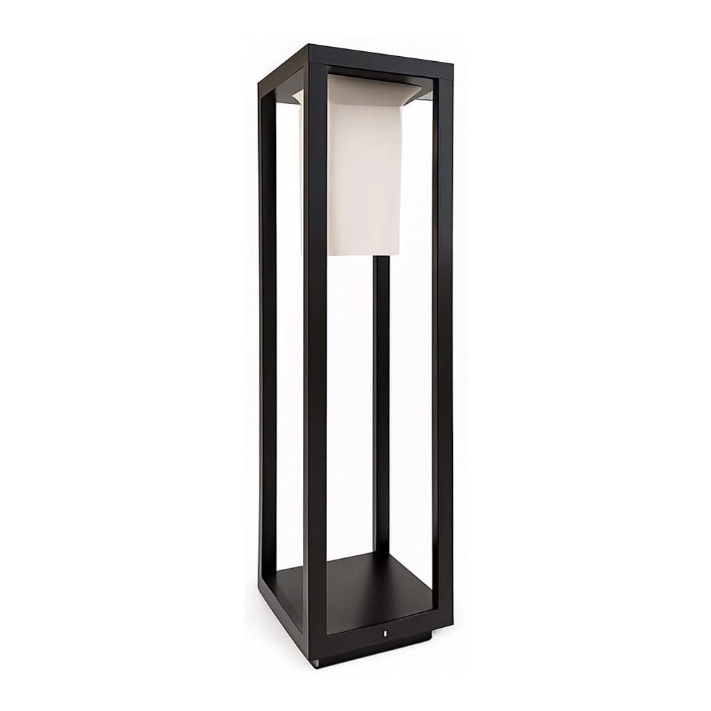 Lampioncino da Giardino Moderno Nero IP65 Alluminio 60cm E27 PT02
