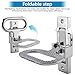 NovelBee 4pcs Trailer Folding Step,Heavy Duty Flip up Step,316 Stainless Steel Folding Mast Step for Truck,Trailers,Boat,Yacht,Car