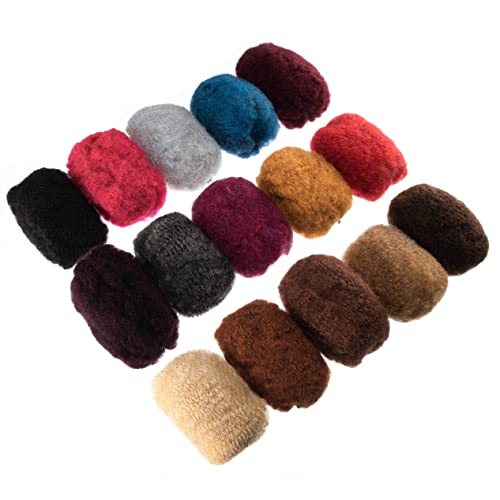 Linkmai Afro 100% Bulk Natural Human Hair,Natural Black, 8Inch, 30G/1Oz For Braids, Loc Fix, Bulking Dreadlock Extensions & Twisting Knot #TOP4