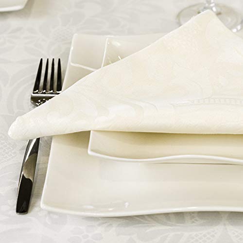 BGEUROPE Serviettes - Antitache - Beige - Réf. Milano - 45cm x 45cm (pack 6) Cover