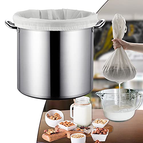 12'x18' Nylon Mesh Strainer Bags for Almond Nut Milk, Greek Yogurt, Home Beer Wine Brewing 180 Micron