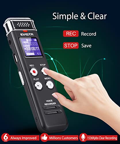 EVISTR-16GB-Digital-Voice-Recorder-Voice-Activated-Recorder-with-Playback-Upgraded-Small-Tape-Recorder-for-Lectures-Meetings-Interviews-Mini-Audio-Recorder-USB-Charge-MP3