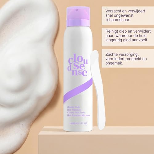 Miękki krem do depilacji ciała, bezbolesna pianka do depilacji, gładki spray do usuwania włosów z uczuciem zachmurzenia, szybko działający produkt do depilacji odpowiedni dla skóry wrażliwej (2 szt.)