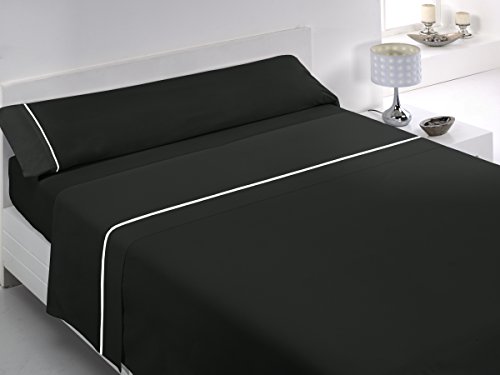 Glam Ropa De Cama, Negro, 150 x 200 cm