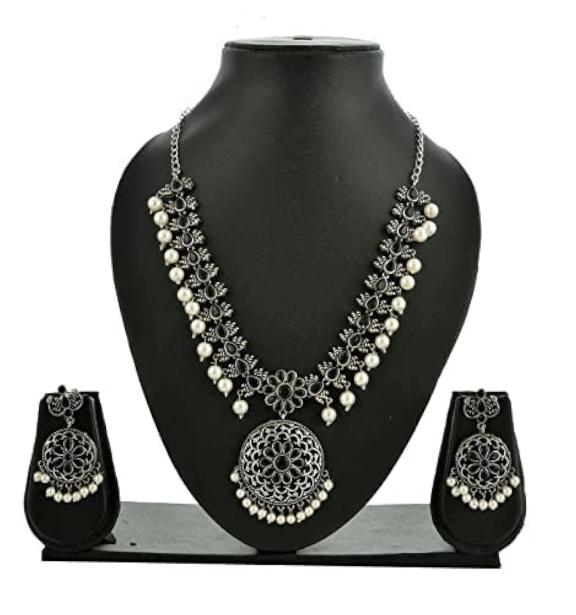 Traditional Indian Rakhi Necklace Set EV-3674-BK