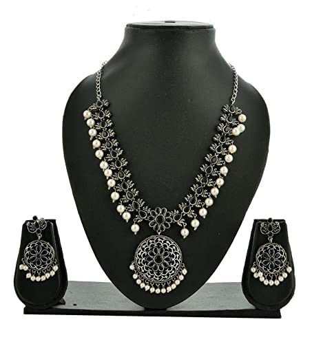 Traditional Indian Rakhi Necklace Set EV-3674-BK
