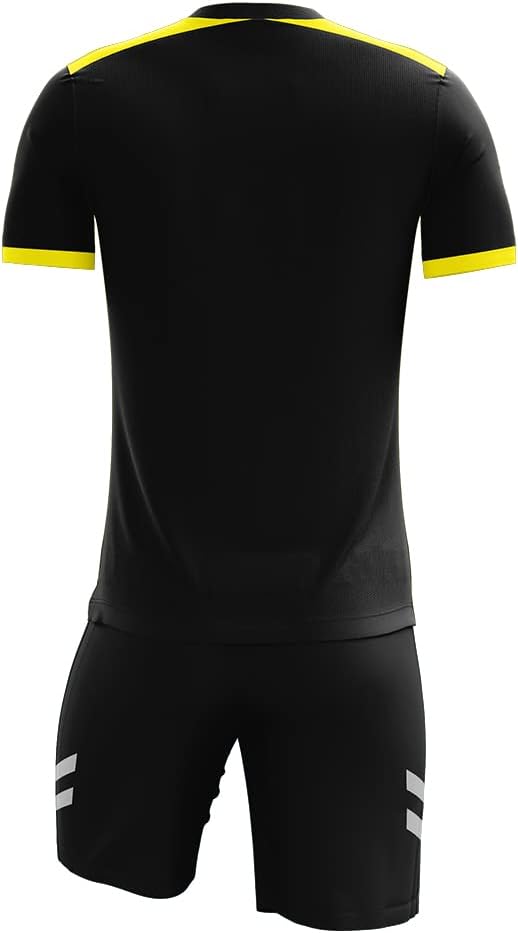Men's Soccer Referee Uniform Short Sleeve Pro Referee Soccer Jersey - Includes Referee Jersey and Shorts - Image 6