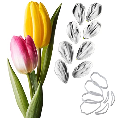 Tulips molds Gumpaste Flower Silicone Mold- GumPaste Tulips Flower Mold,Fondant Tulips Veined Mold,Sugar Flower Cake Decorating Tool