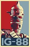 IG-88 Droid Illustration - Robot Sci-fi Film Pop Art Movie Home Decor Poster Print (11x17 inches)