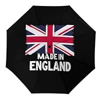 Made in England British Flag Union Jack Travel Umbrella Windproof Folding Umbrella for Rain Auto Open Close Automatic