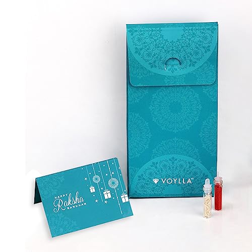 Antique Veera Rakhi With Roli Chawal Pack