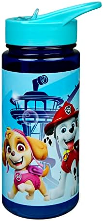 Aero Paw Patrol Plastic Water Bottle with Integrated Straw and Spout, Free of Bisphenol A and Phthalates, Approx. 500 ml