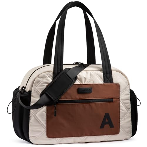Image of LOVEVOOK Tote Bag for Women, 15.6 inch Laptop Work Bag with Cup Holder | 15.6 inch Padded Laptop Compartment Lightweight Puffer Design Multiple Organized Pockets Work, Travel & Everyday Ready